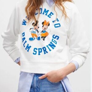 NWT Zara White Disney Mickey and Minnie Sweatshirt
